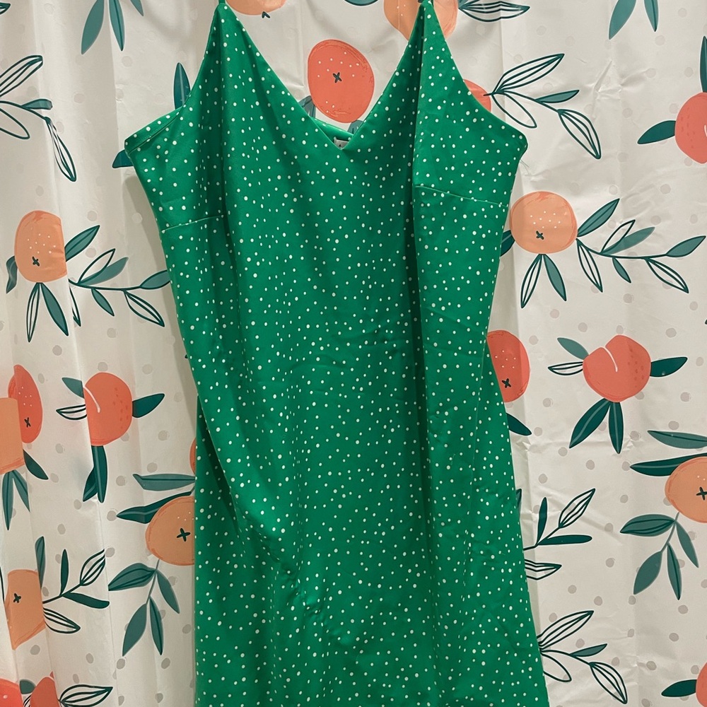 a new day Green Spotted Mini Dress
